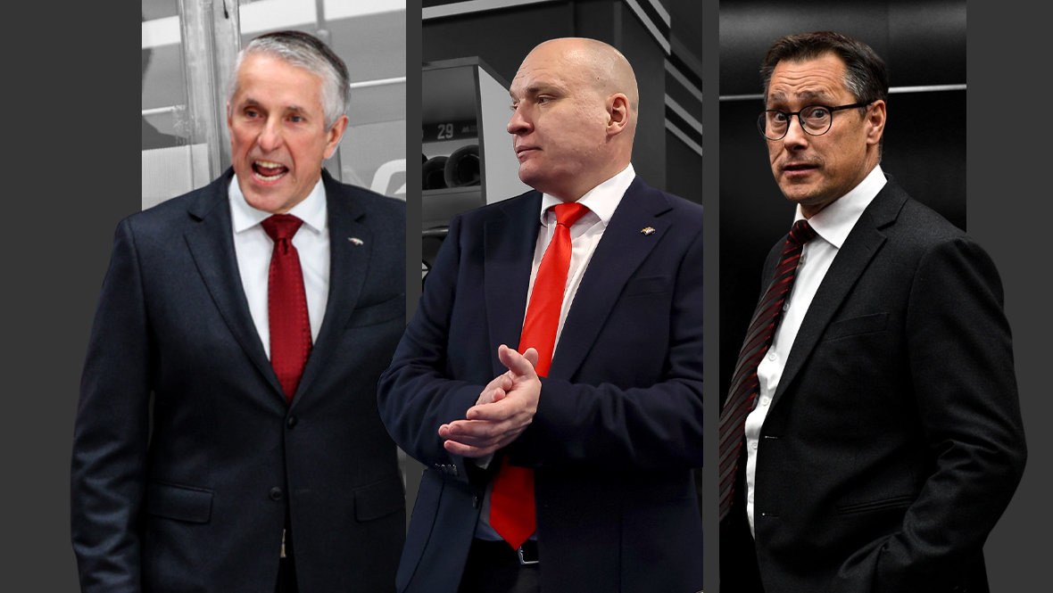    Боб Хартли, Андрей Разин и Ги Буше.Global Look Press, ХК «Металлург», ХК «Авангард»