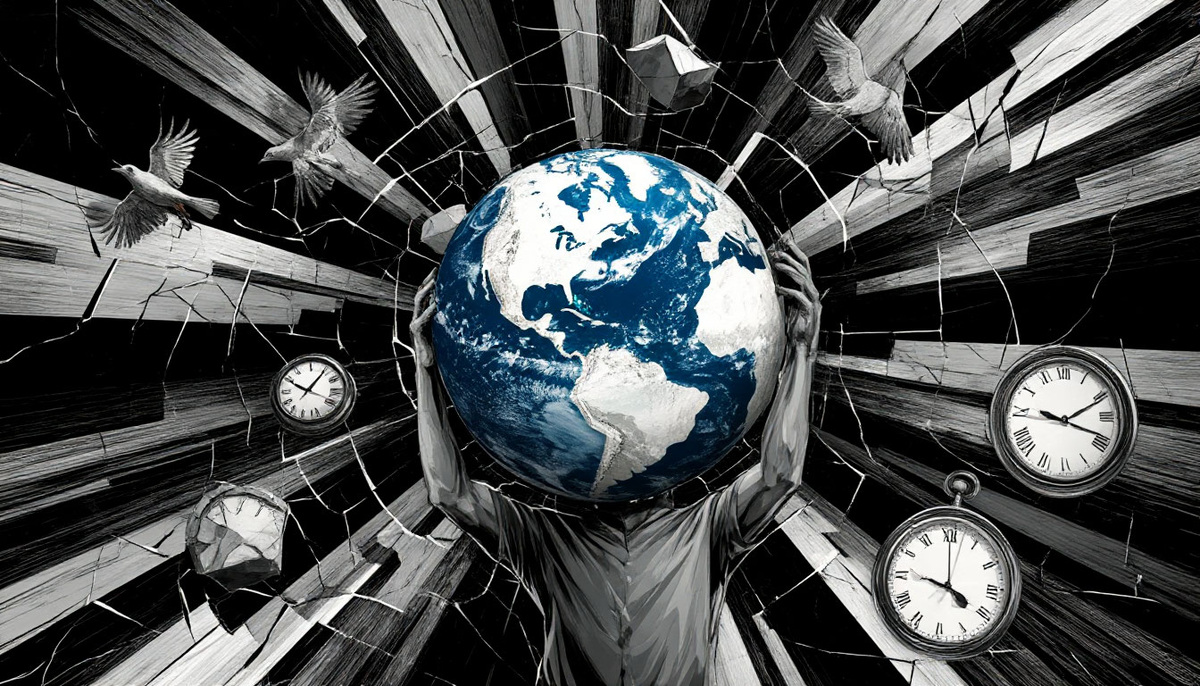 Климатический коллапс
Рушащаяся планета, птицы с обломанными крыльями. Тревога, переходящая в сопротивление — вот что такое эта работа. Вопрос о том, что мы оставим после себя.