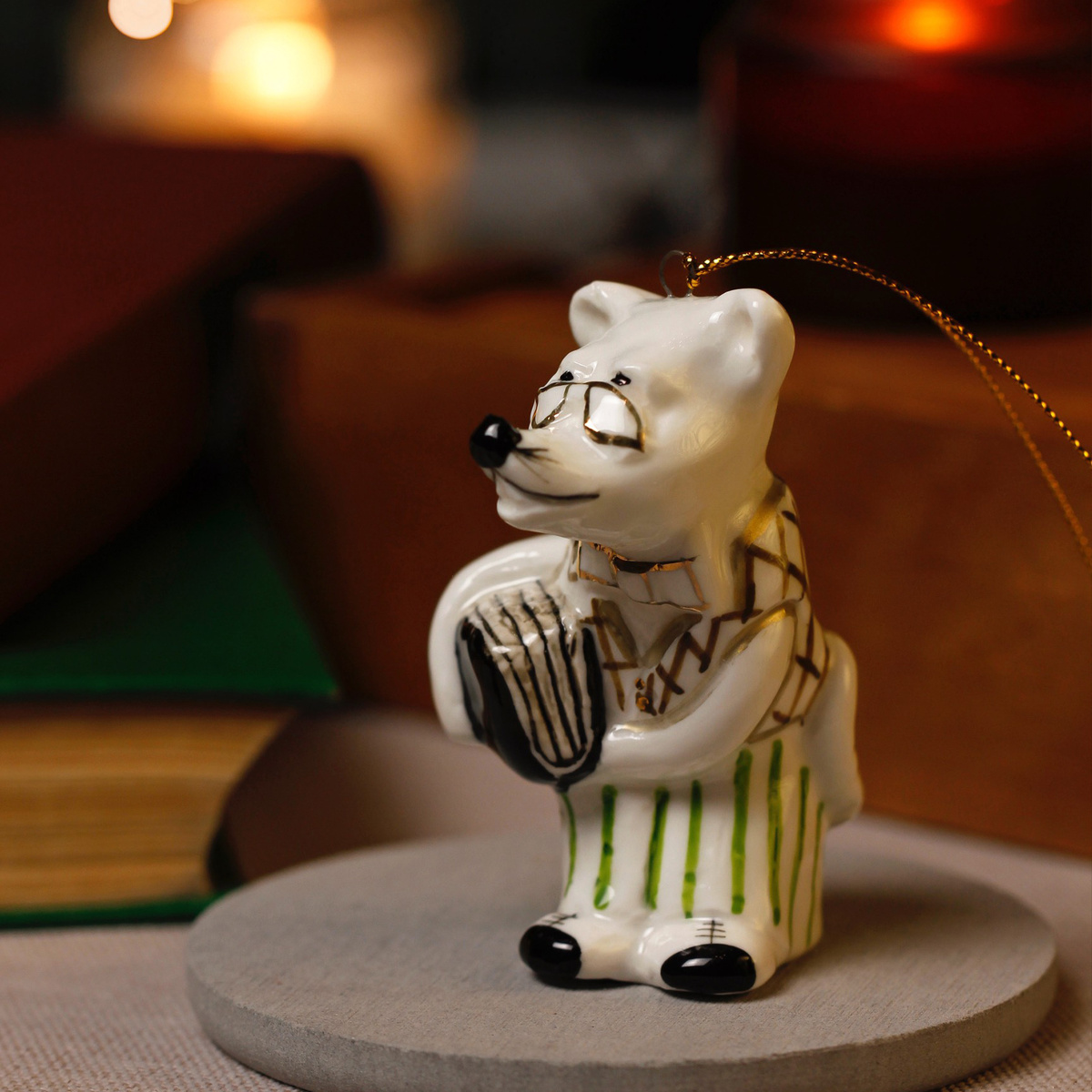 Елочная игрушка из фарфора «Крыса»