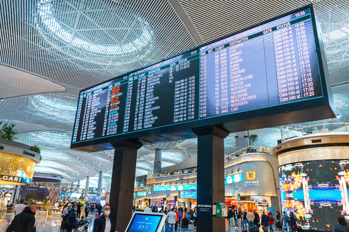 Photo by Atlantic Ambience: https://www.pexels.com/photo/a-flight-information-display-system-at-the-istanbul-airport-7427427/