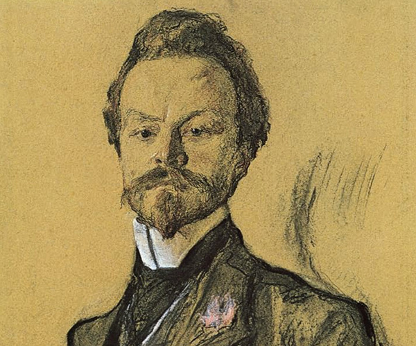 Валентин Серов: Портрет поэта Константина Бальмонта. 1905.(фрагмент)