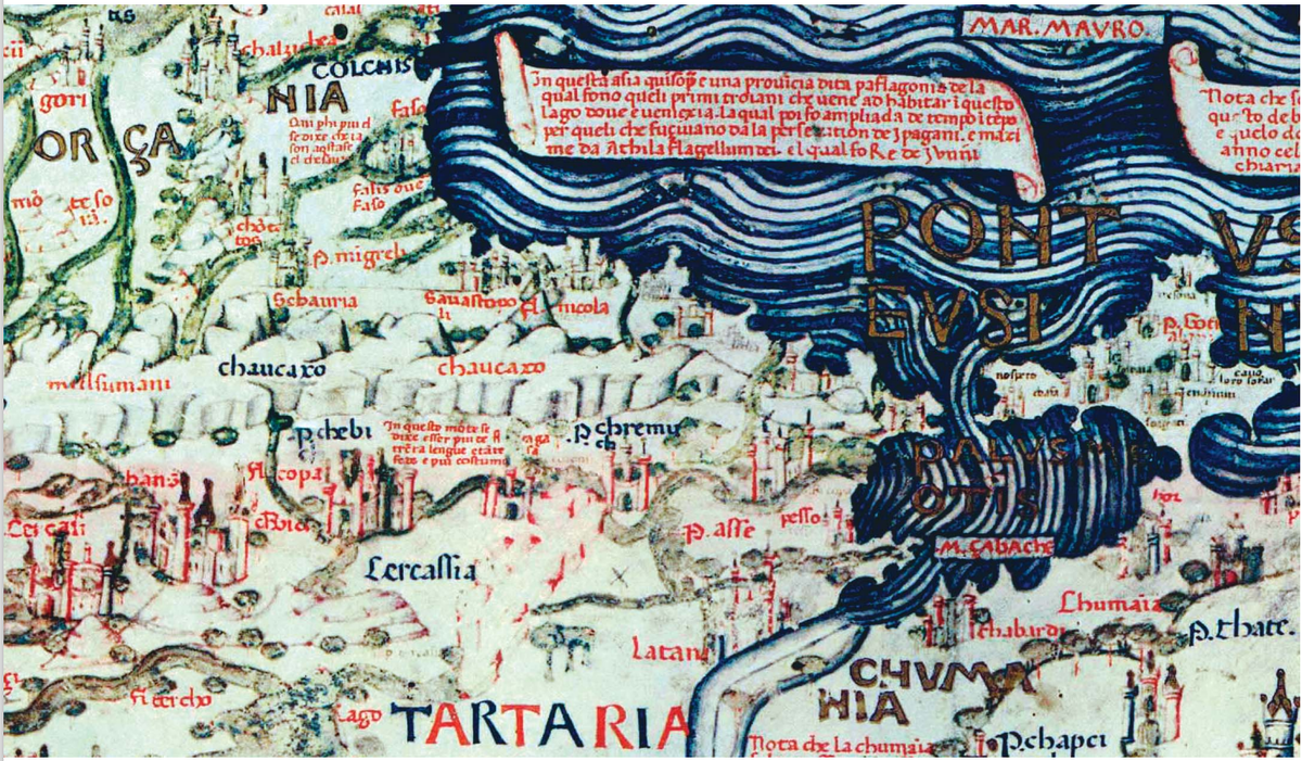 Фра Мауро. Карта мира, 1459 г. Фрагмент. 