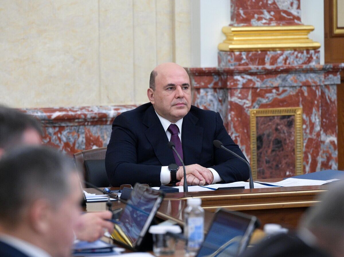    Председатель правительства РФ Михаил Мишустин проводит совещание с членами кабинета министров РФ© РИА Новости / Александр Астафьев