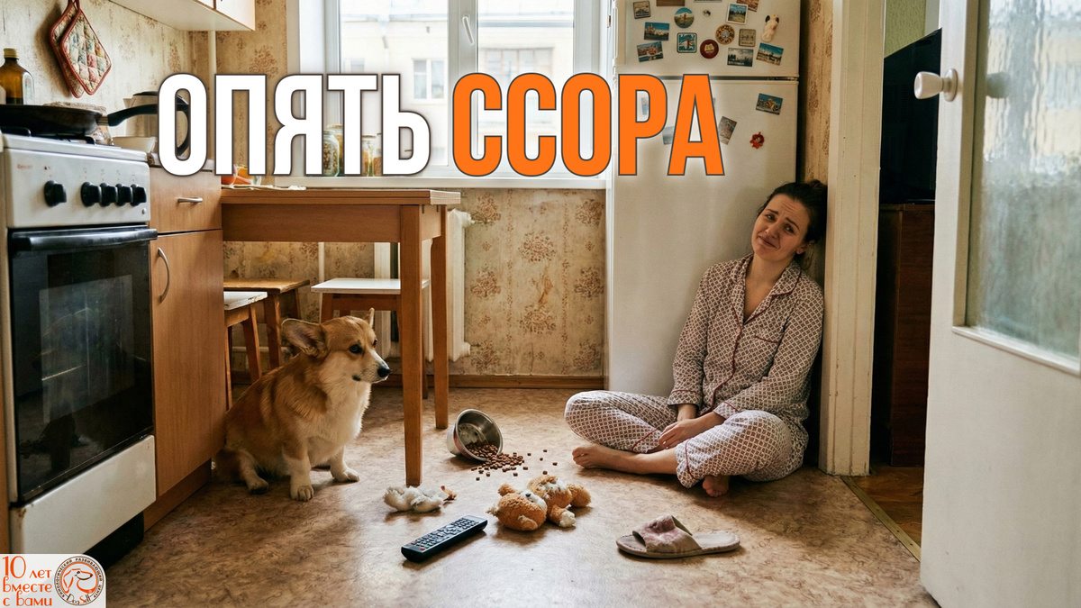 Неловкая тишина после очередного срыва: когда в квартире тихо, но очень стыдно, а собака не понимает, почему хозяйка сидит на полу. Знакомая «петля вины», которую нужно не терпеть, а разрывать. | Иллюстрация: DogSelf