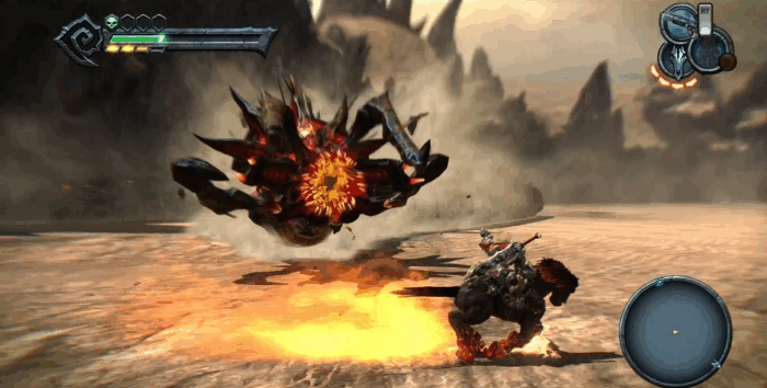 Gif картинка "Всадник в процессе уничтожения Стигийца"