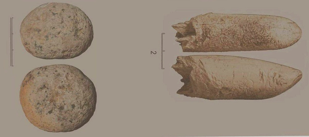    Тупые и округлые наконечники из бивня мамонта, метательные орудия. / Фото: t.me/gradvestnik