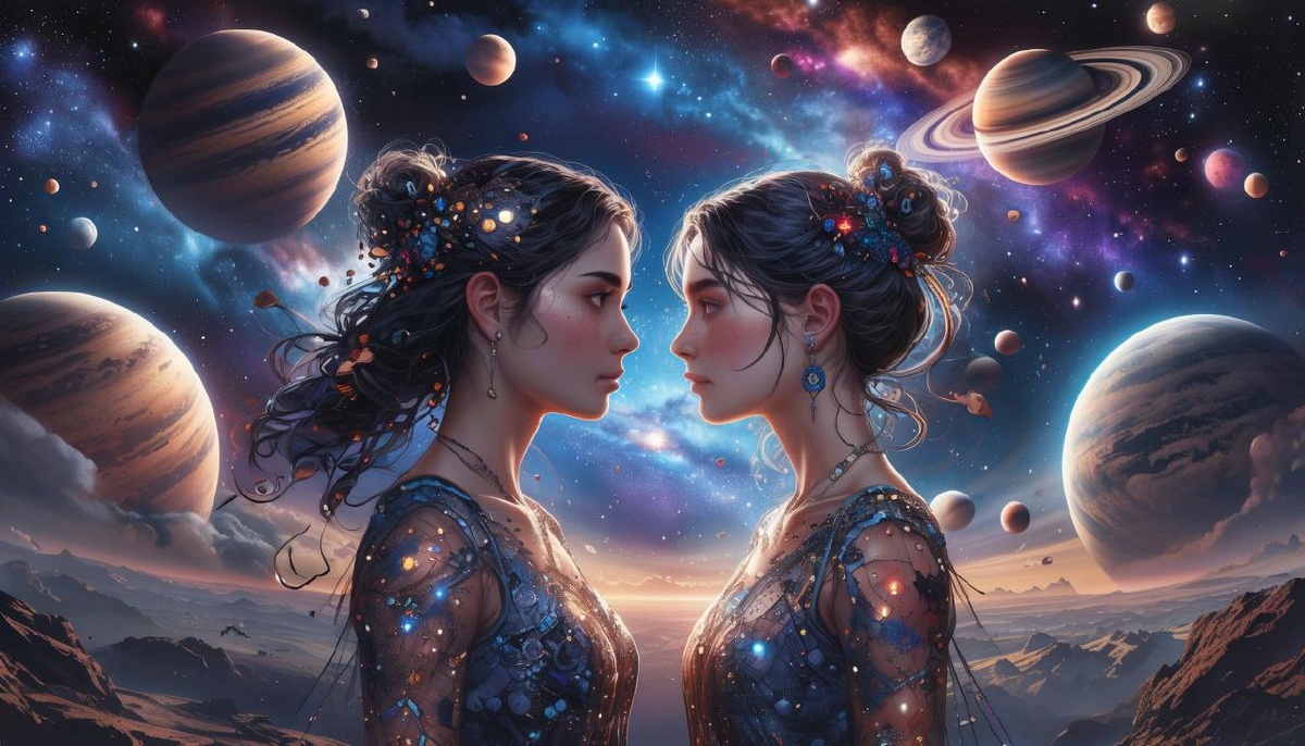 Близнецы. Иллюстрация сгенерирована нейросетью