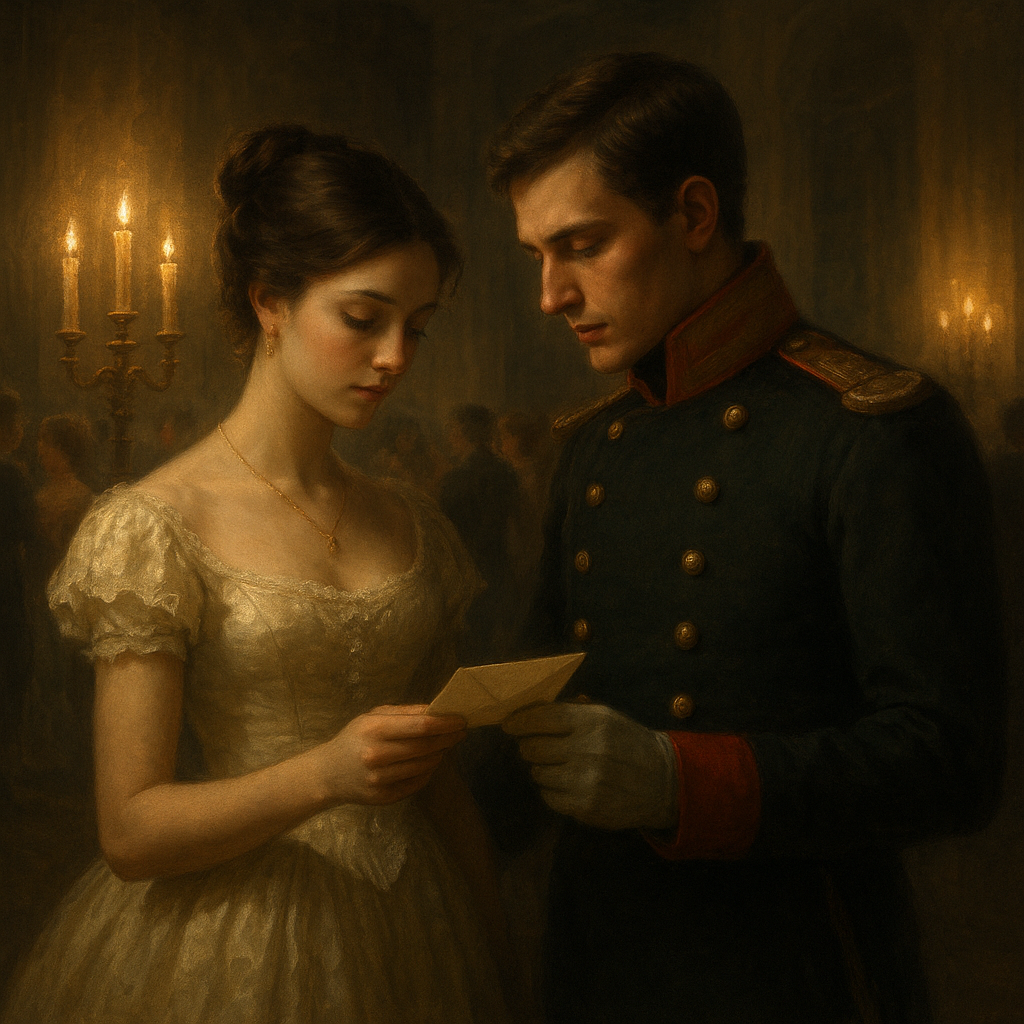 Царский Tinder в действии: молодой офицер и барышня тайно обмениваются взглядами на балу в дореволюционной России. Именно так начинались знакомства в XIX веке.