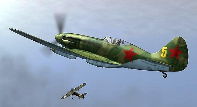 Истребитель МиГ-3 с бортовым номером "5", на котором А.И. Покрышкин встретил войну.