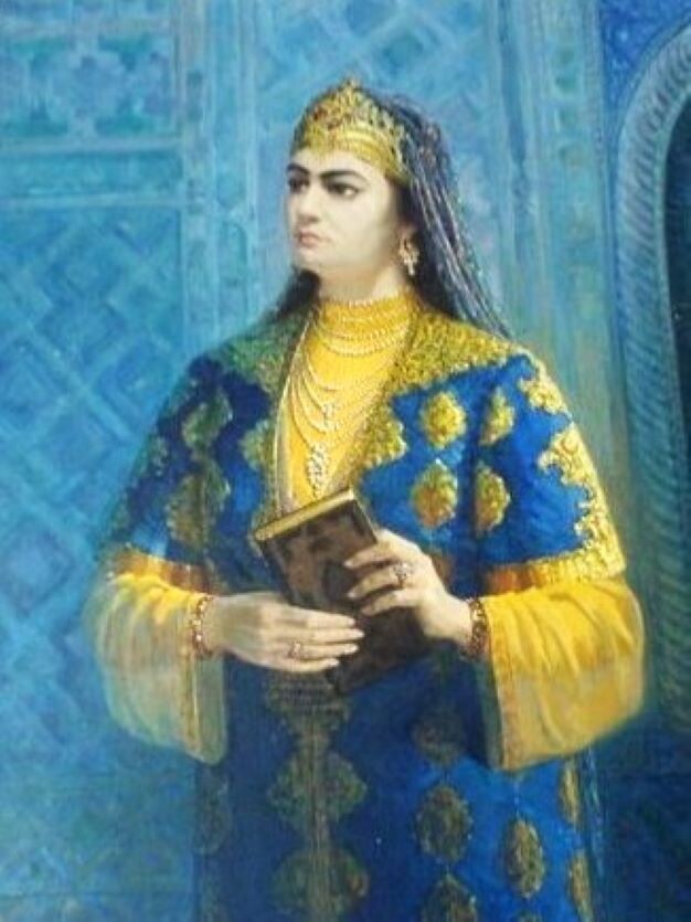 Поэтесса Надира, супруга Кокандского хана Умара. Худ. Анвар Назыров