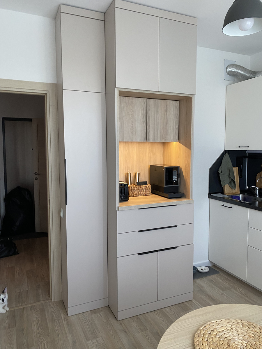 Кухонный шкаф, сделанный под интерьер