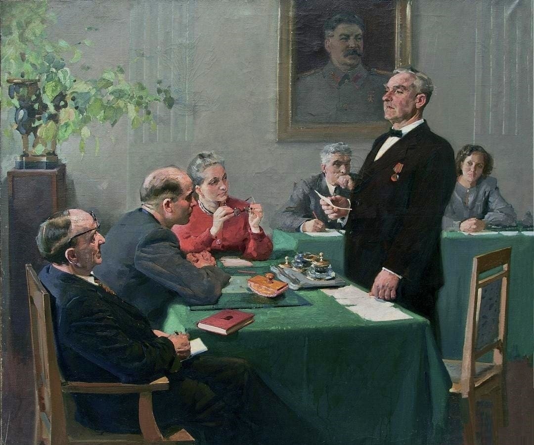 В.И.Зарецкий. В вечернем университете. 1951. Государственный музей истории СПб.