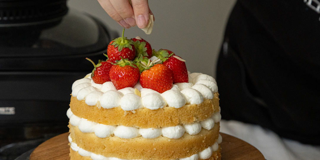 Базовый бисквит, который не пересыхает. Готовим в аэрогриле