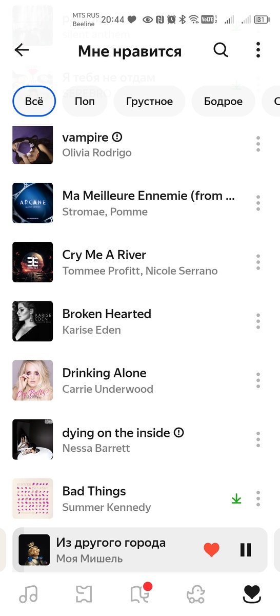 Не нашла трек, под который я была счастлива... 