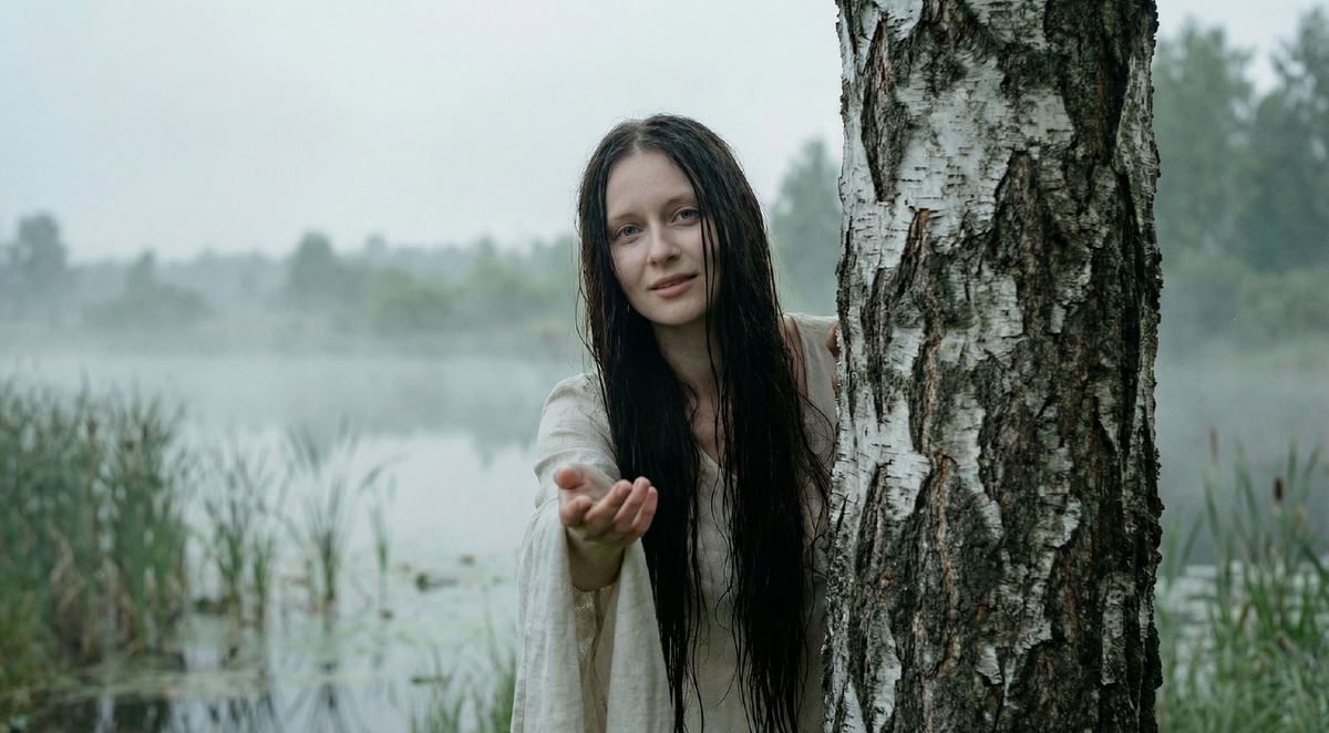 Замужняя женщина не могла показать волосы («опростоволоситься»), а девица всегда носила косу. Длинные распущенные волосы русалки – признак потустороннего мира.