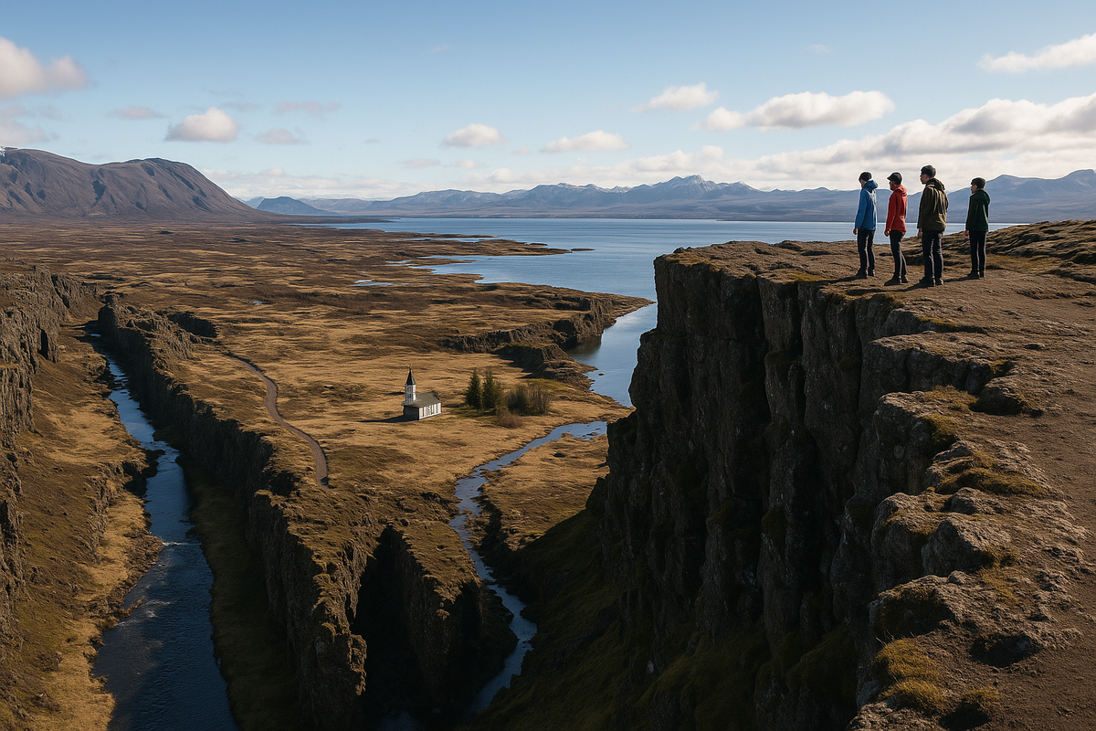«Скала закона» в Тингведлире. Здесь, на этом месте, более тысячи лет назад рождалась демократия. Решения, принятые в этом суровом ландшафте, обеспечивали мир и стабильность для всего общества.