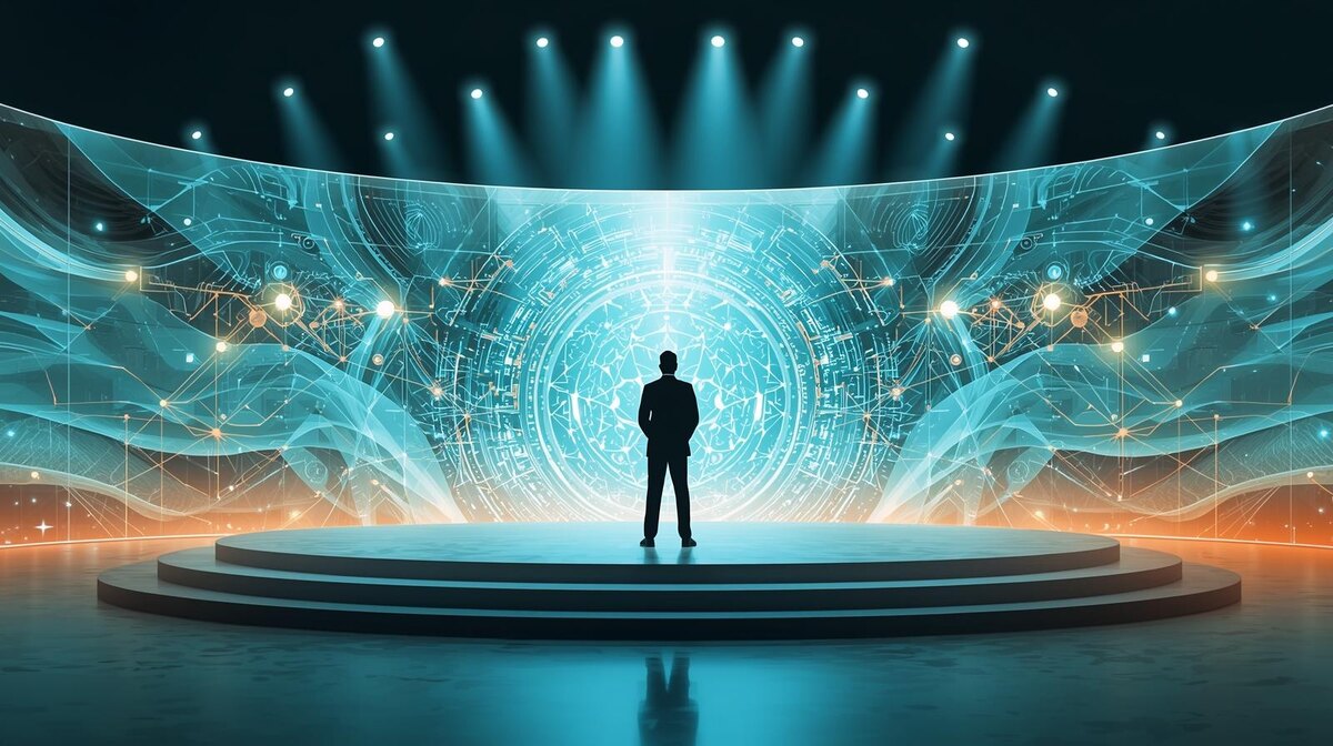 Обложка к статье о запуске первого государственного рынка искусственного интеллекта в Саудовской Аравии.