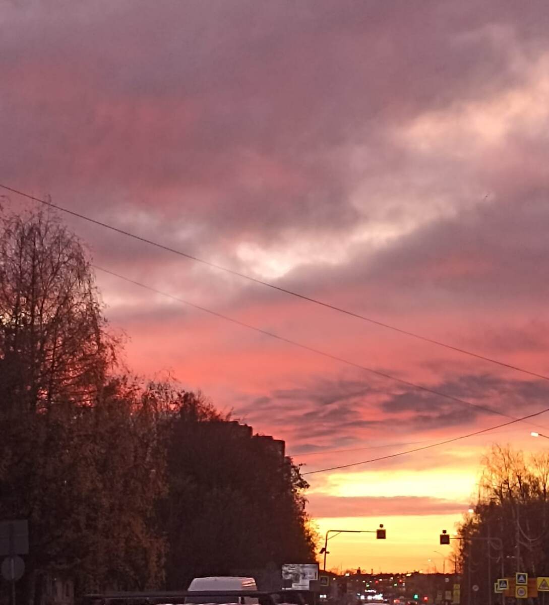 Осенний закат. Фото автора