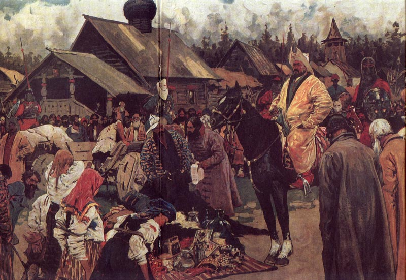 "Баскаки". Худ. С.В. Иванов. Баскаки были монгольскими чиновниками, главной целью которых был сбор дани с подчинённой Орде территории