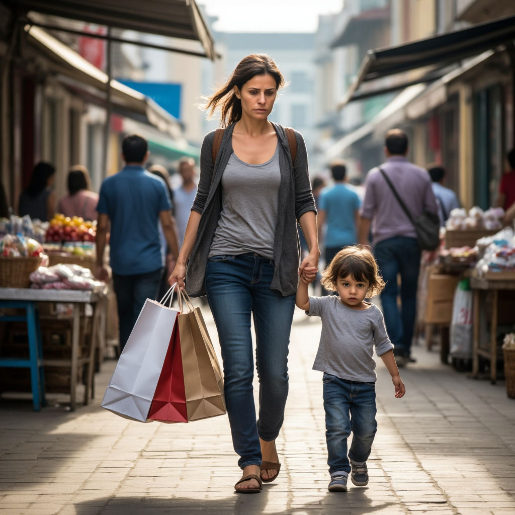 Спасибо Яндекс Алисе за изображение уставшей мамы с ребенком))