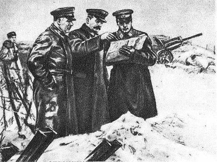 Рисунок Сталина под Москвой