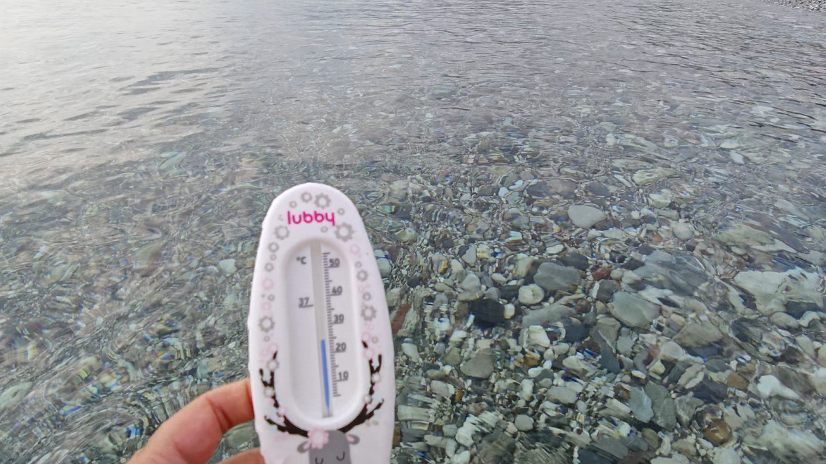 Сегодня меряла температуру. +24 вода. Потомучто не было волн