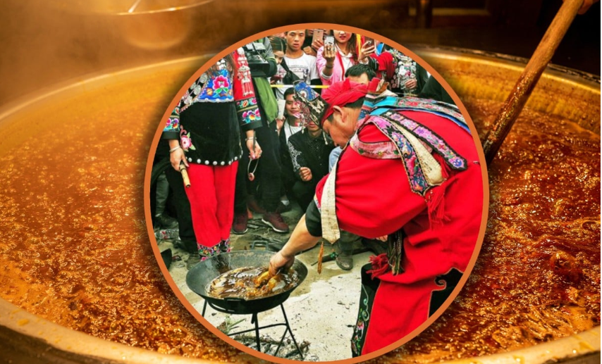 Демонстрация старых традиций для туристов