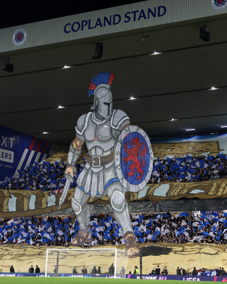 На трибунах стадиона в Глазго