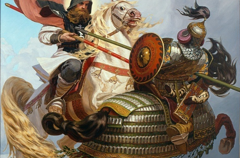 Поединок Пересвета и Челубея на Куликовом поле: схима против копья