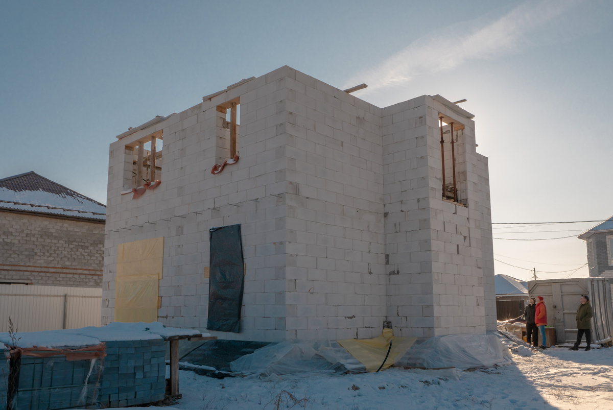 План консервации дома из газобетона на разных стадиях строительства