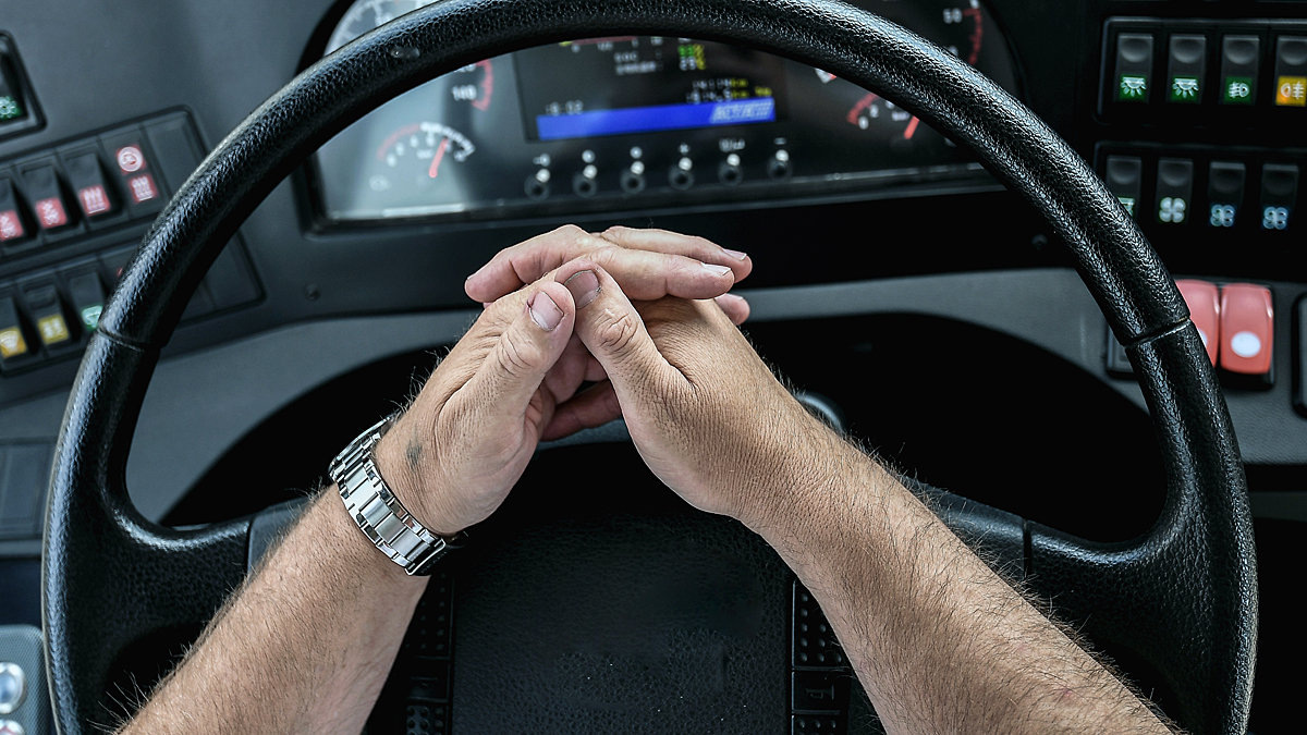 Водитель в кабине автомобиля © Sputnik