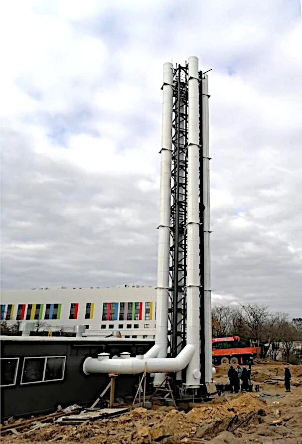 Дымовые трубы производства ООО "УЗДМ" для котельной Федерального детского реабилитационного центра (на 300 коек), г. Анапа