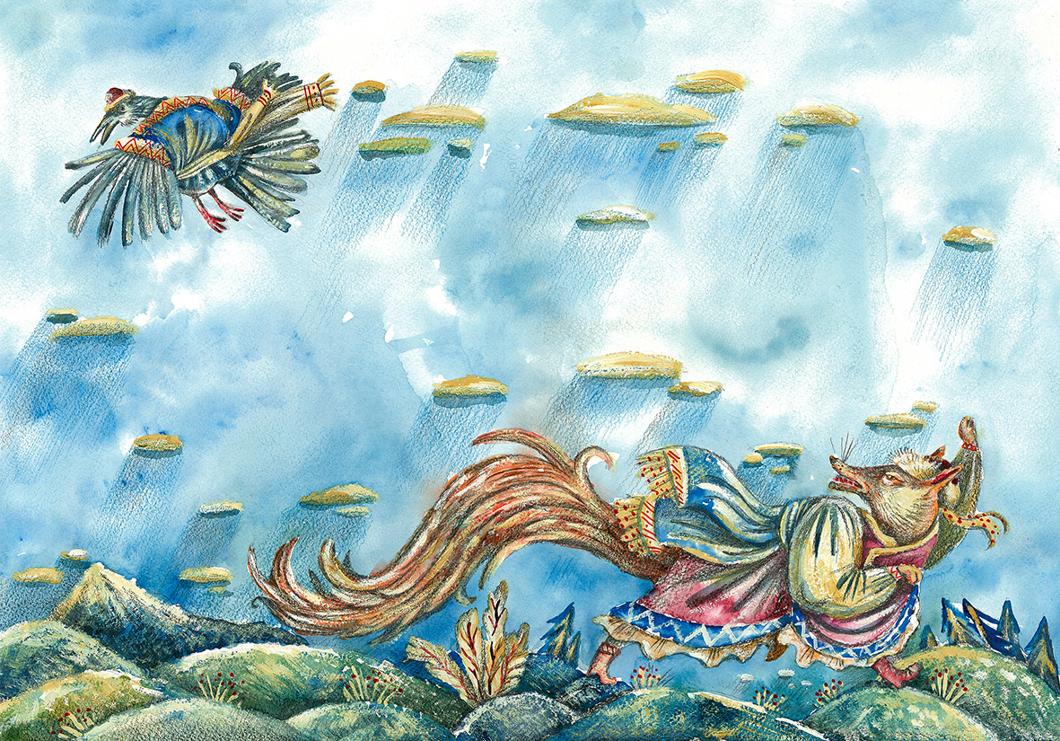 Художник Татьяна Придчина. Иллюстрации к книге «Алтайские народные сказки».