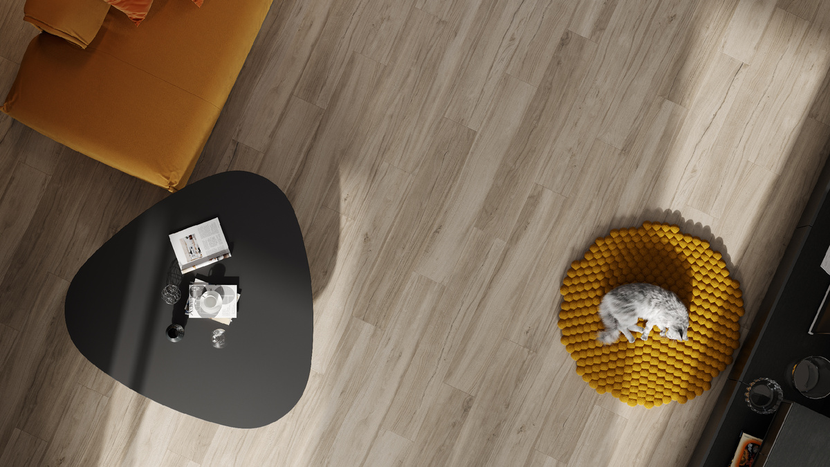 На полу керамогранит бренда KERRANOVA