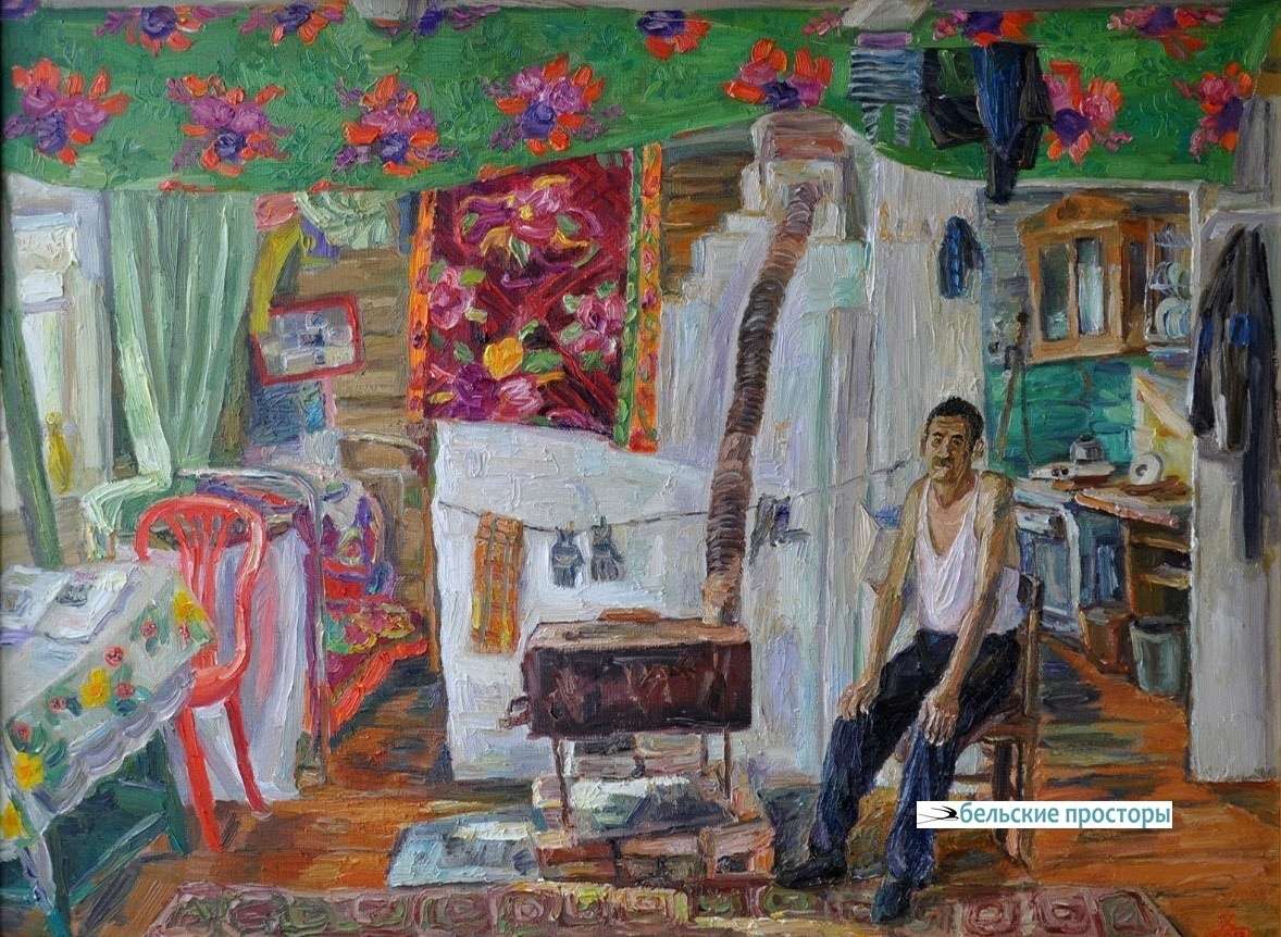 Дина Хабибрахманова. Дом Магафура. Холст, масло