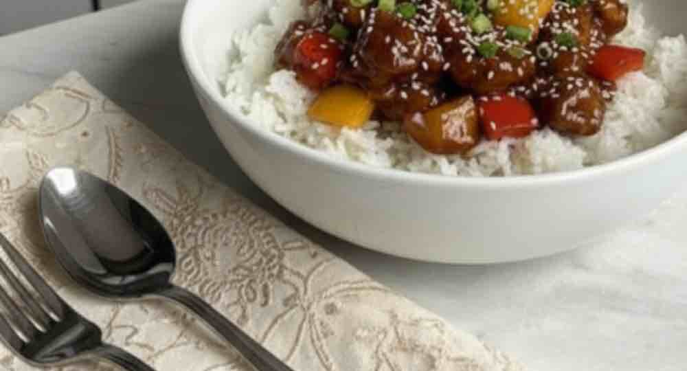 Мясо с рисом по-китайски