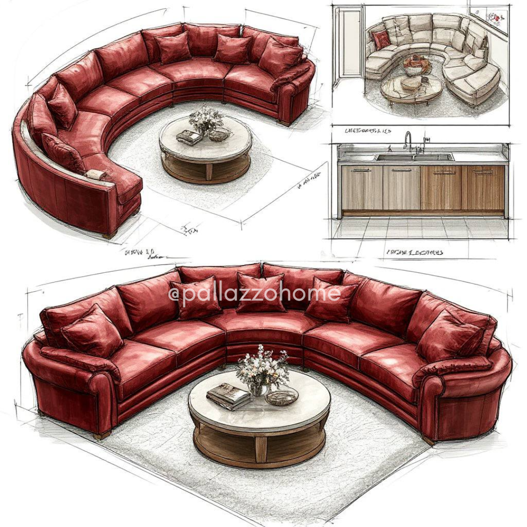 Эскиз — это момент, когда идея впервые становится видимой. Так работает художник внутри дизайнера: он ищет не предмет, а ритм и эмоцию, которые потом превратятся в живую поверхность, цвет и свет. Всё начинается с карандаша — а заканчивается атмосферой, в которой хочется жить.