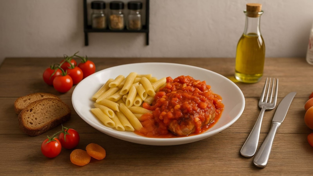 Тушеная курица с курагой в моем исполнении.