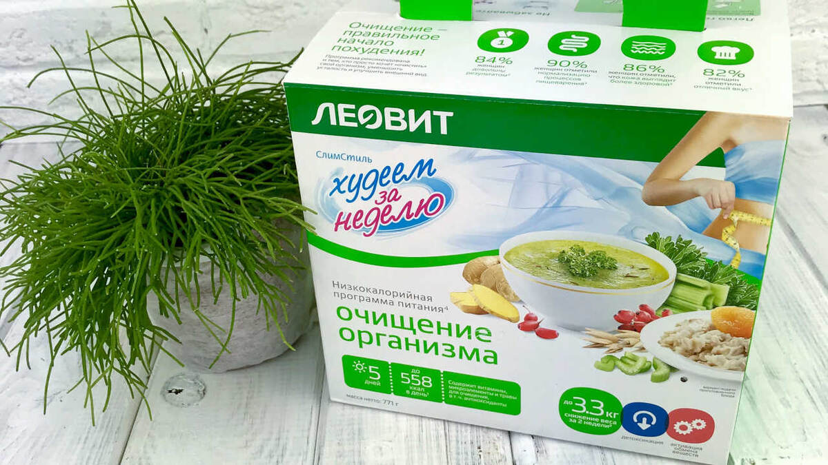 Программа питания "Очищение организма" ЛЕОВИТ "Худеем за неделю"