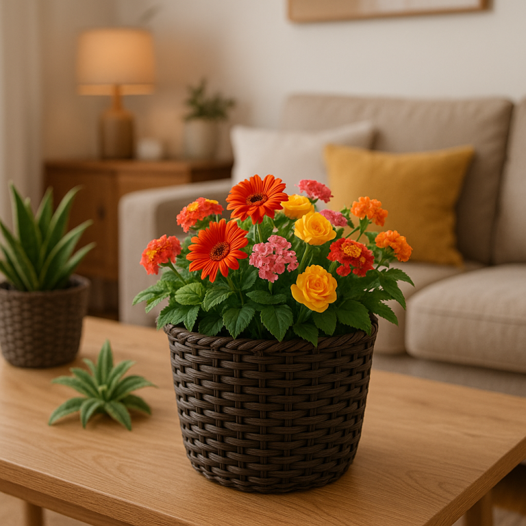    Декоративное кашпо из искусственного ротанга: как создать стильный интерьер и поразить гостей своими изделиями Loza