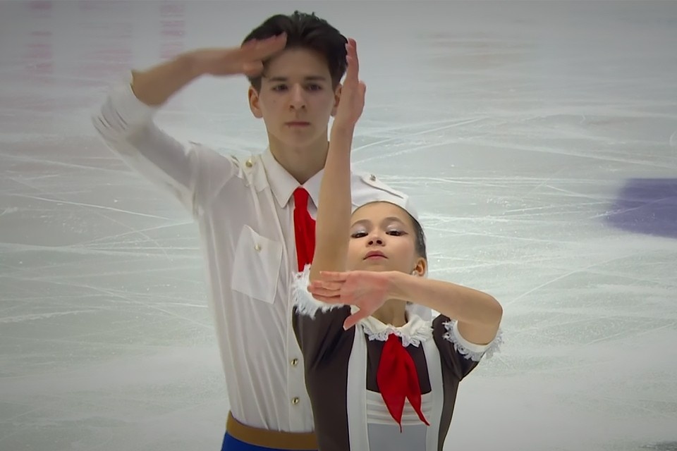    Кадр видеотрансляции на сайте Первого канала