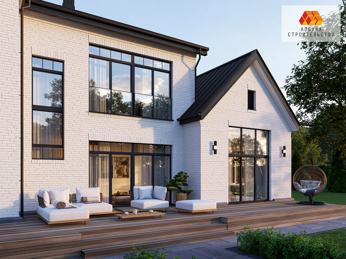 Проект дома АС-264. Вид на террасу