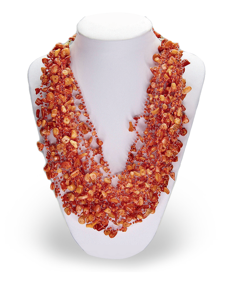 Колье, сердолик