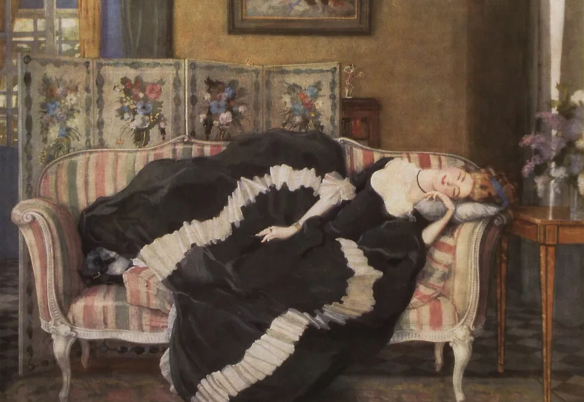 Спящая молодая женщина. Сомов К.А. ГТГ