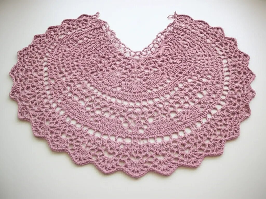    Как связать шаль-полукруг крючком: простая схема. Ольга Парфенова