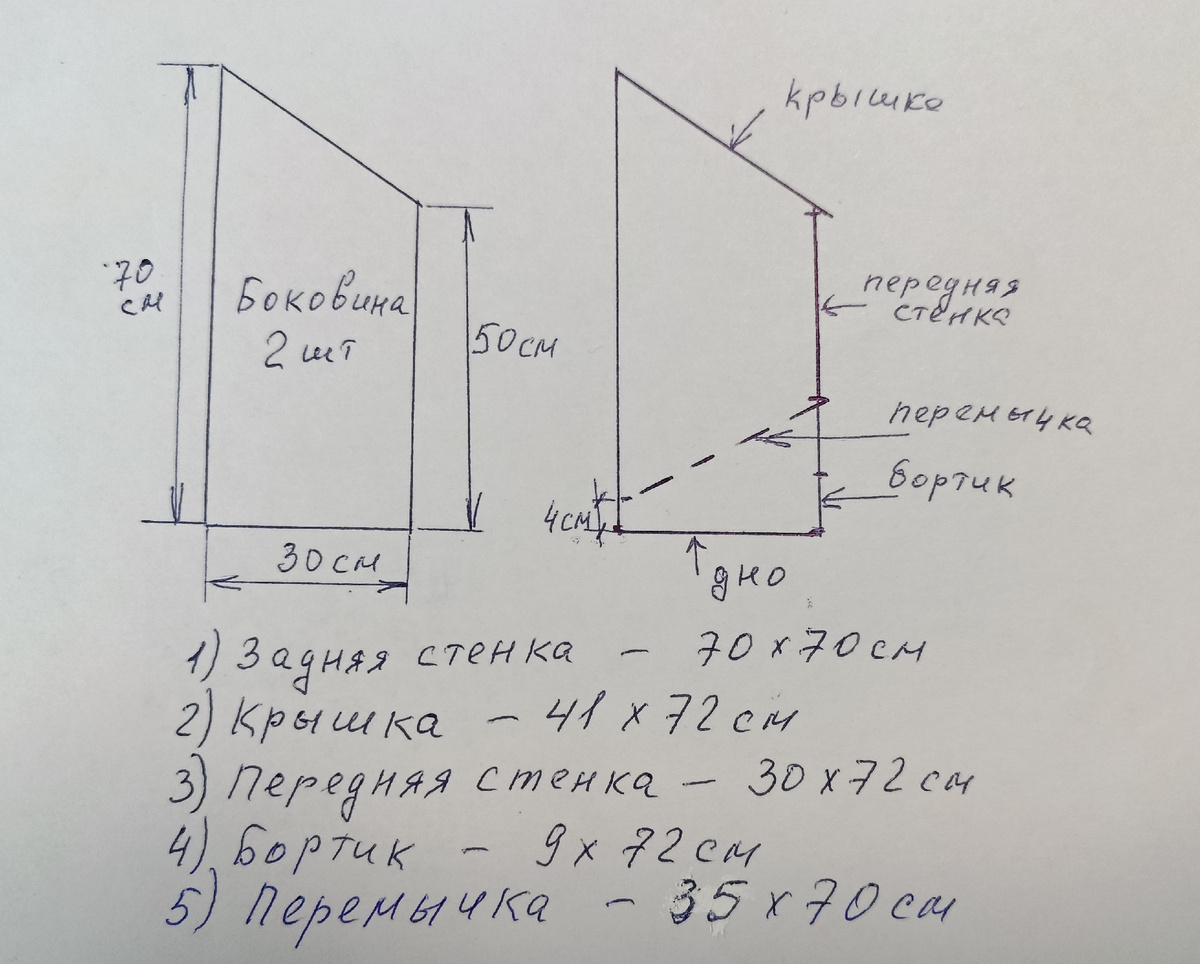 вот что у меня получилось - все размеры в сантиметрах.
