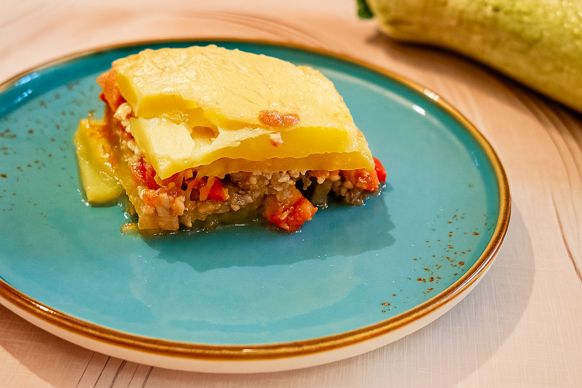 Кабачковая лазанья с фаршем 