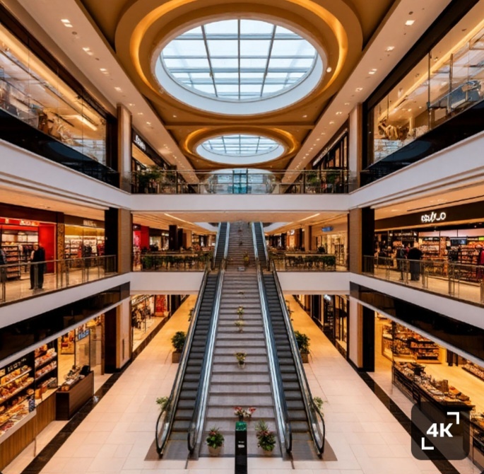 Торговый центр. Создано с помощью ИИ.
