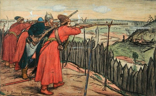 "Стрельцы". Виктор Васнецов, 1918 год.