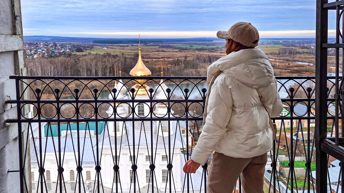 Любуюсь видами Шуи с самой высокой колокольни в Европе 